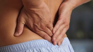 Lower back discomfort with osteochondrosis of the back